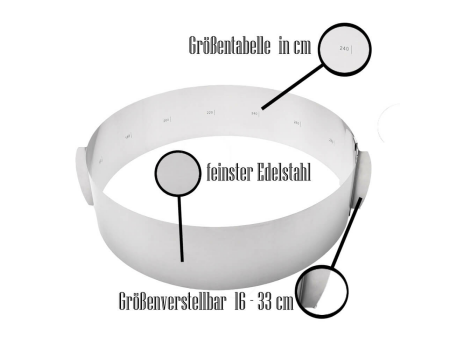 Kuchenring 16-33cm Charma Kaman