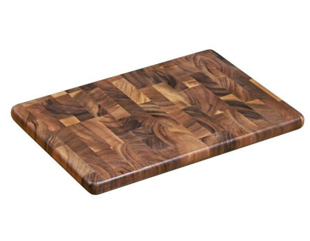 Schneidebrett Tranchierbrett aus Stirnholz Dunkel