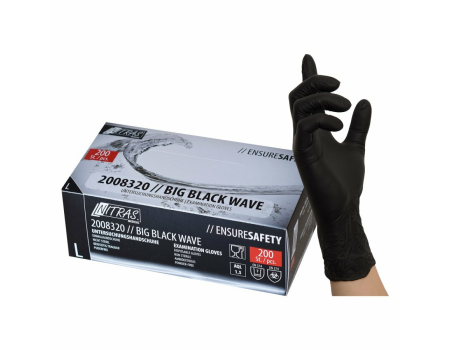 Einmalhandschuhe Nitril Black Größe XL 200...