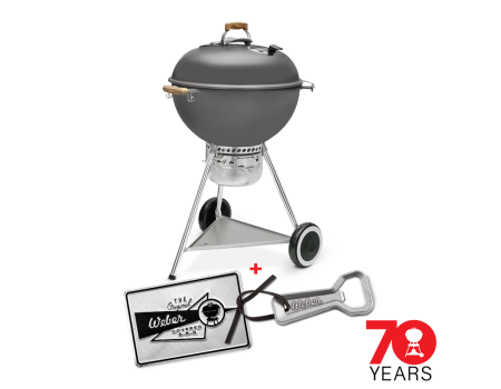 Weber 70th Anniversary Edition Kettle, 57 cm, Metallic Grey