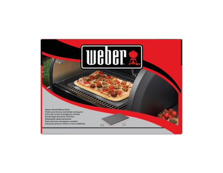 Weber Glasierter Pizzastein rechteckig 44 x 30 cm