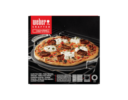 Weber CRAFTED glasierter Pizzastein rund - Gourmet BBQ...