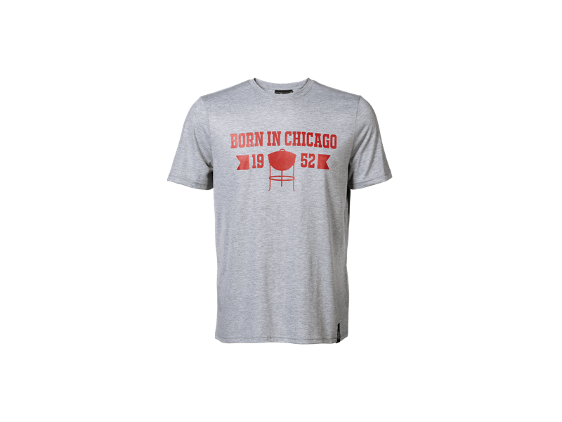 Weber Born in Chicago T-Shirt GRAU