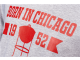 Weber Born in Chicago T-Shirt GRAU