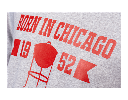 Weber Born in Chicago T-Shirt GRAU M L/XL