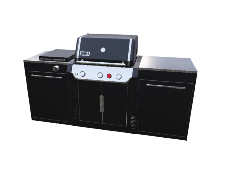 Weber BBQ Kitchen 2er Set für Genesis 300er Serie mit Seitenkocher