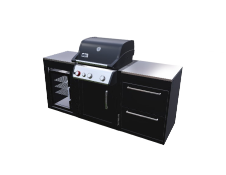 Weber BBQ Kitchen 2er Set für Spirit 300er Serie ohne Seitenkocher