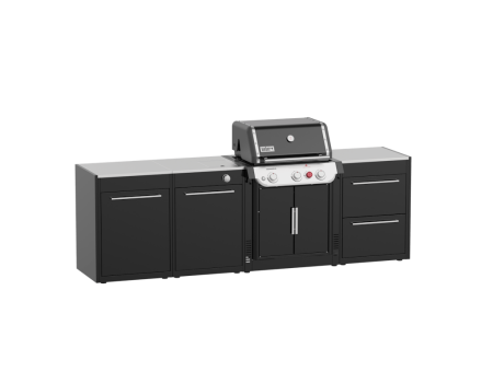 Weber BBQK4 Set - 1x Genesis Seitenkochermodul, 1x Schubladenmodul, 1x Türmodul
