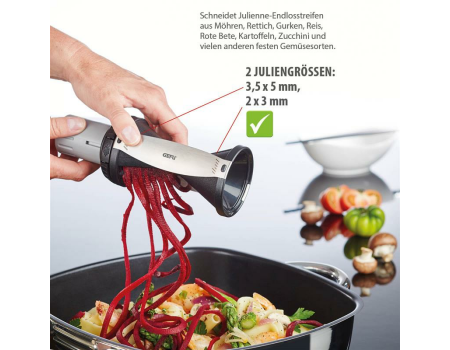 GEFU Spiralschneider SPIRELLI® 2.0 inkl. Sparschäler und Reinigungsbürste