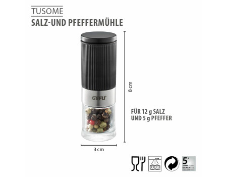 GEFU Salz- und Pfeffermühle TUSOME, 2 Stück