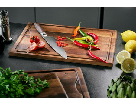 GEFU Schneidebrett ENNO, groß mit Saftrille, Walnusholz