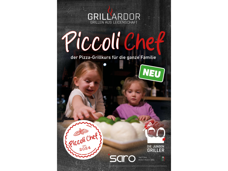 Piccoli Chef Pizza-Grillkurs (1 Erw. + 1 Kind) Samstag 25.10.25 - 11 Uhr Standort Remscheid