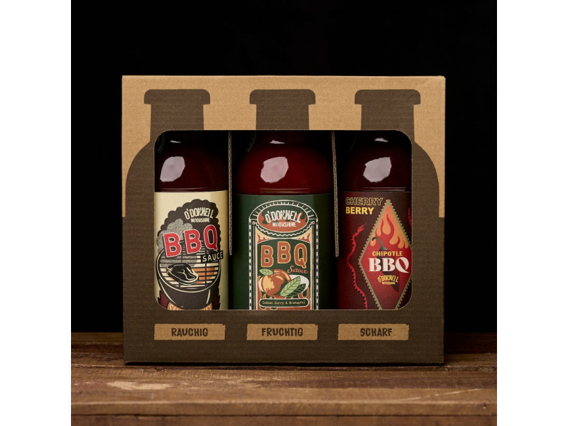 O`Donnell 3er Set BBQ-Sauce 3x 260ml