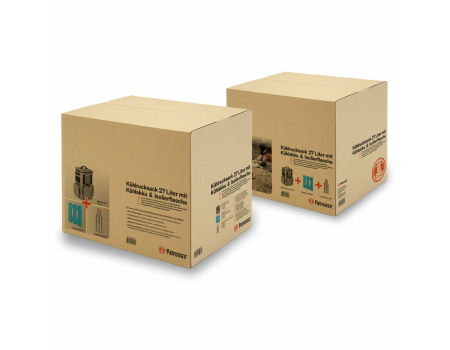 Petromax Kühlrucksack 17 Liter Grau mit Kühlakku & Isolierflasche 1 L