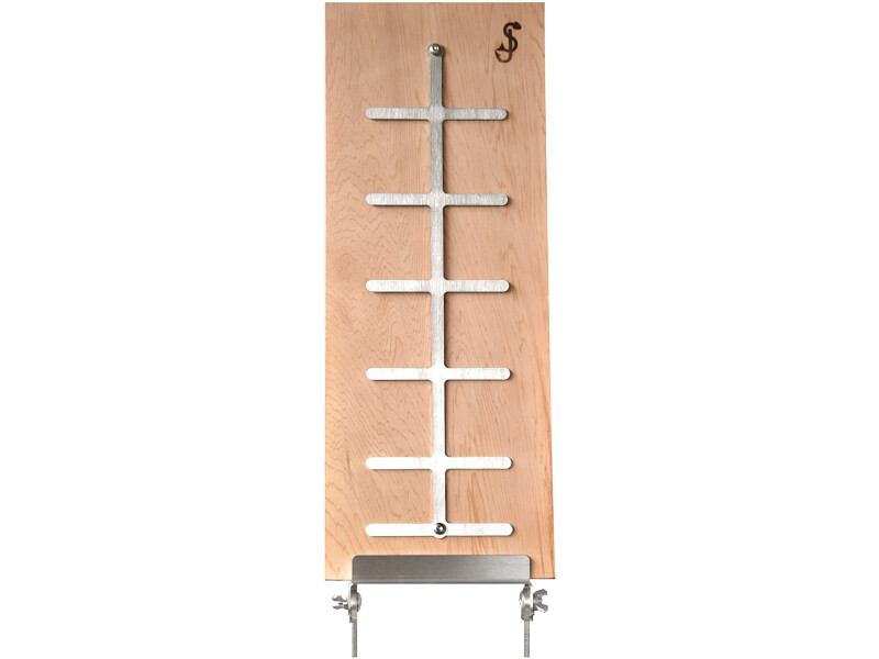 Flammlachsbrett aus Buche 190 mm geschraubt