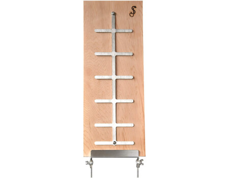 Flammlachsbrett aus Buche 190 mm geschraubt